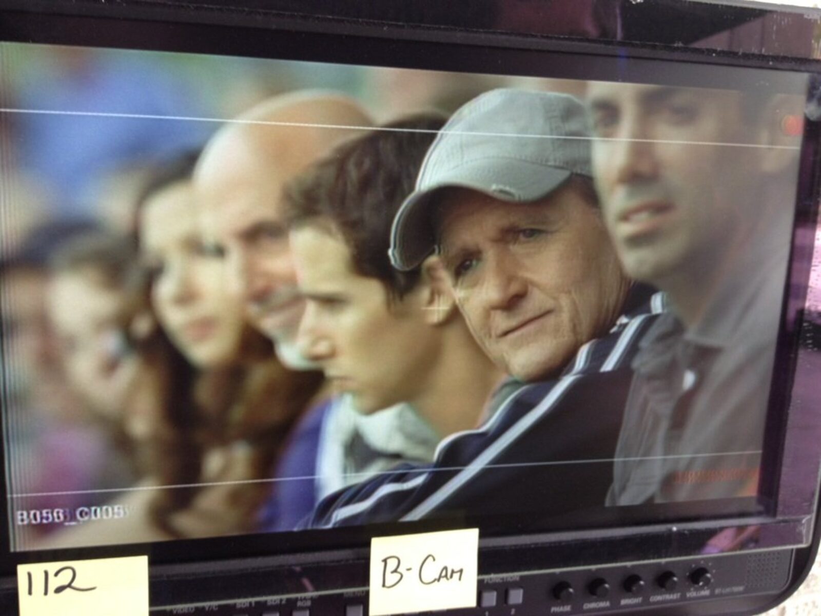Playback monitor showing a scene from a Howard Burd feature